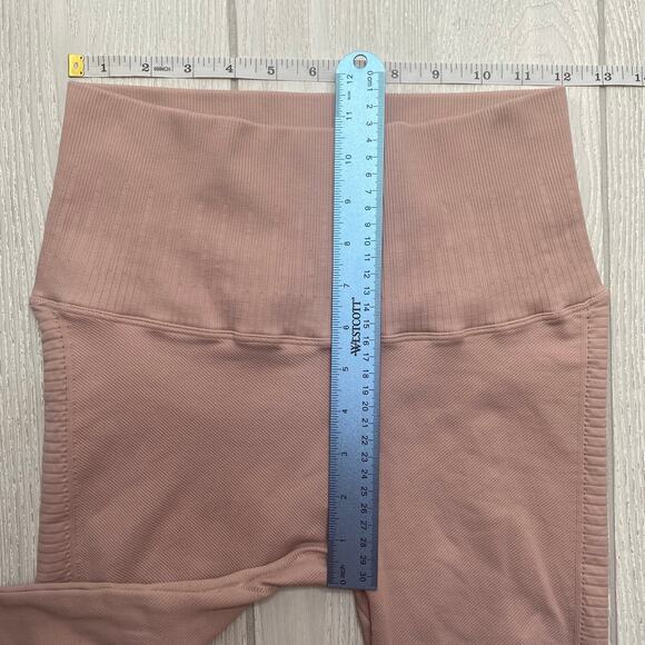 A For Avocado Women's Soft Rose Pink Textured Braided High Waist Air Leggings XS - Picture 5 of 12